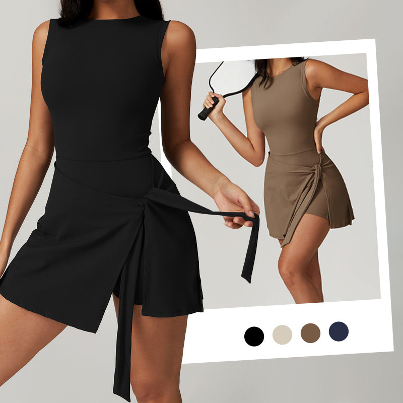 Women¡¯s Solid Knot Wrap Sports Jumpsuits