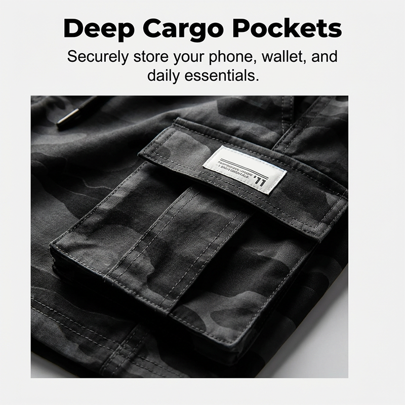 Heren cargoshorts met relaxte pasvorm voor tactisch gebruik