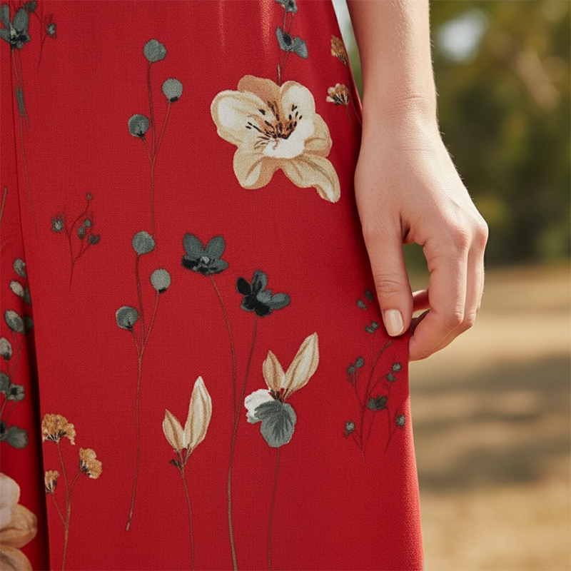 Casual damesjumpsuit met spaghettibandjes en print