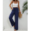 Pantaloni casual da donna a vita alta e gamba larga