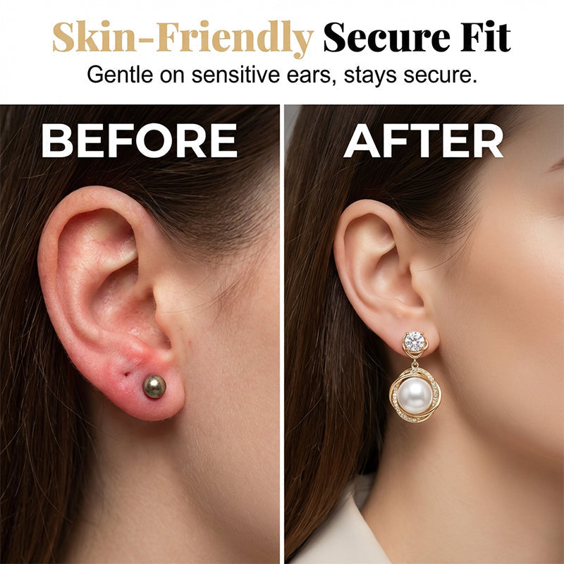 Pendientes colgantes elegantes de perlas y cristales con diseño de espiral gratis