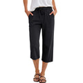 Summer Women's Cotton-Linen Blend Cropped Pants