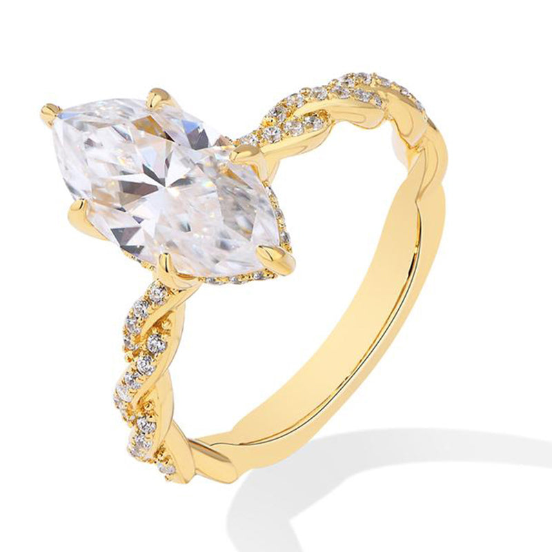 Elegante sprankelende ring met kubische zirkonia