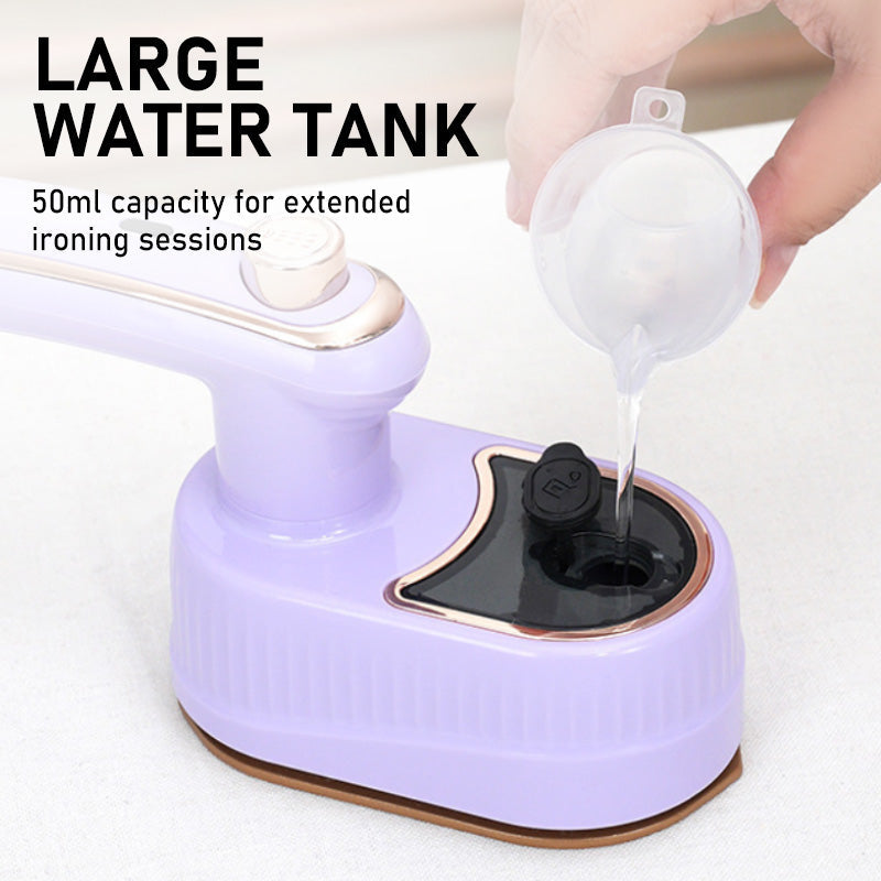 Mini-opvouwbaar stoomstrijkijzer ¨C dubbele functie, reservoir van 50ml, draaibaar handvat
