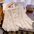 Women's Vintage-Inspired Lace Cover-Up Blouse