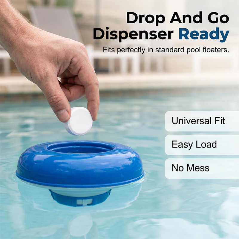 Tabletas desinfectantes de grado profesional para piscinas, para controlar las algas