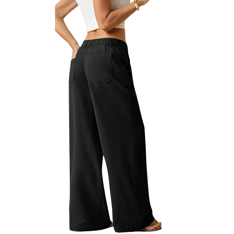 Pantaloni da donna a vita alta e gamba larga