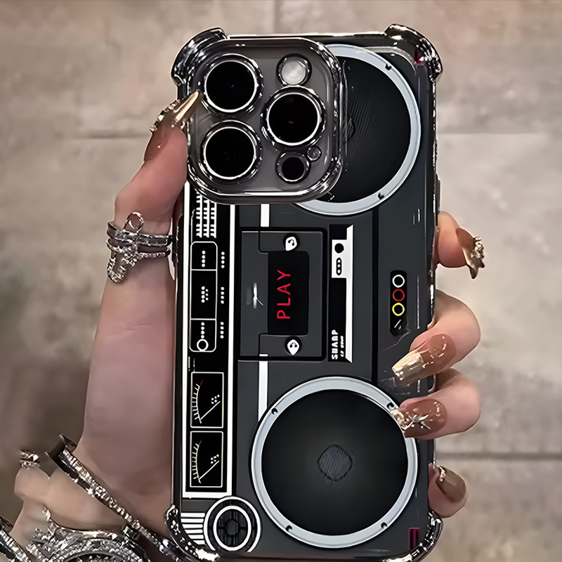 Retro Cassette Tape & Radio Style Phone Case