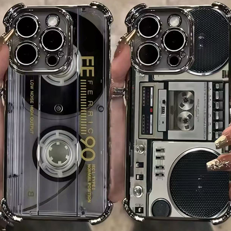 Retro Cassette Tape & Radio Style Phone Case