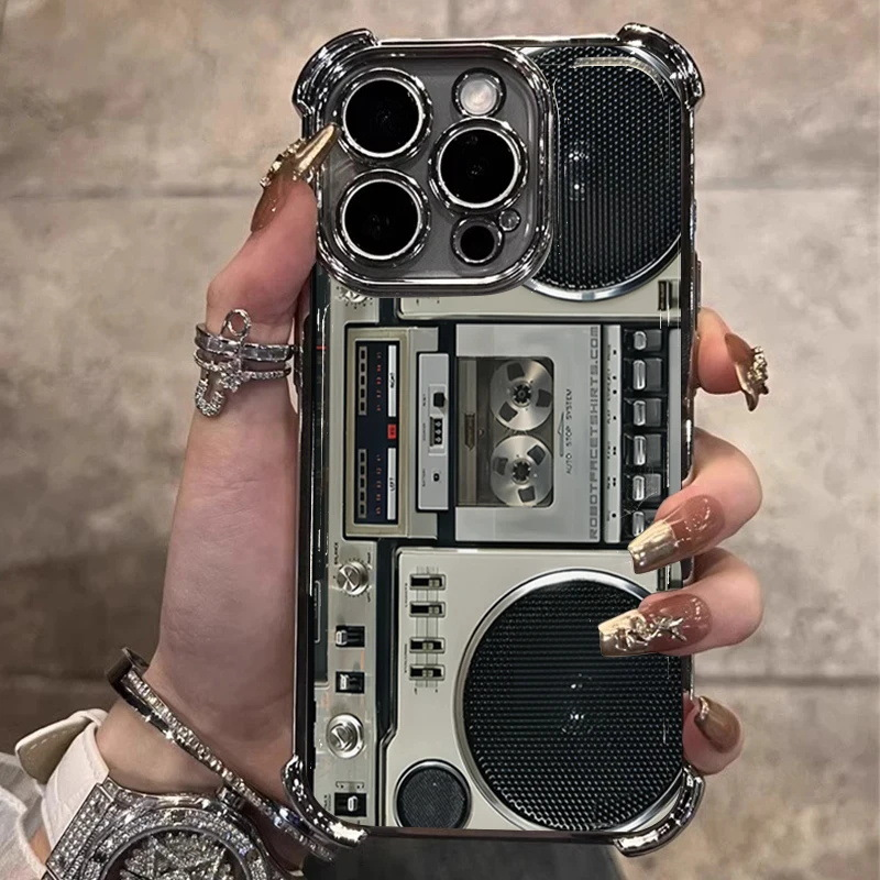 Retro Cassette Tape & Radio Style Phone Case