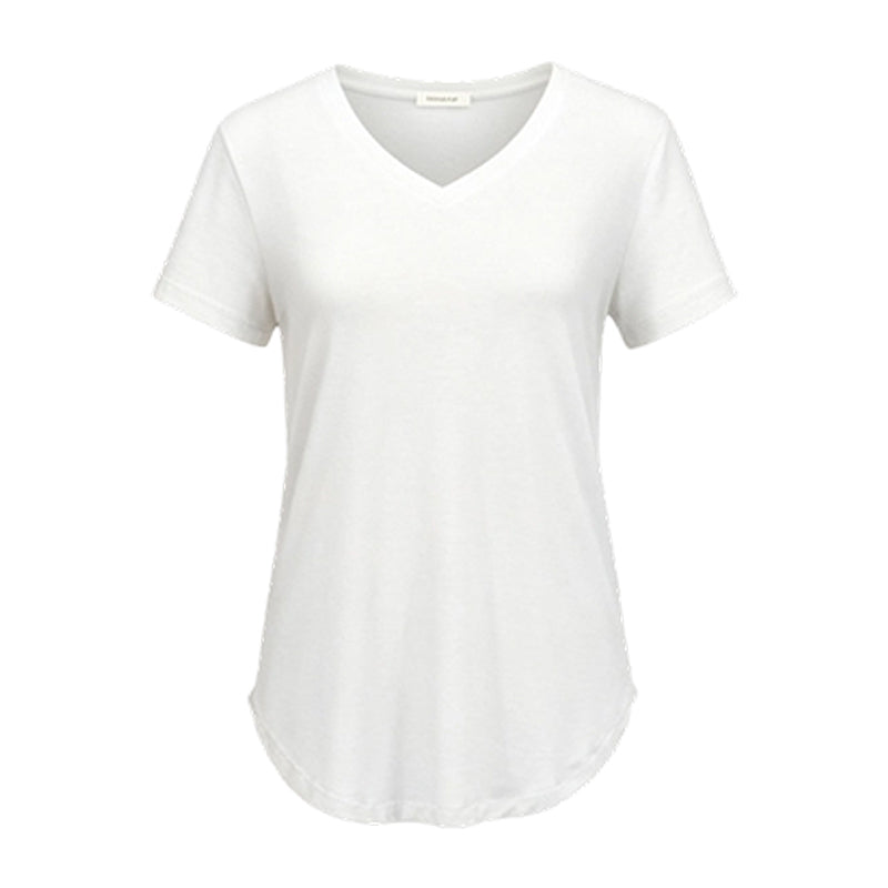 Casual T-shirt met V-hals en korte mouwen voor dames
