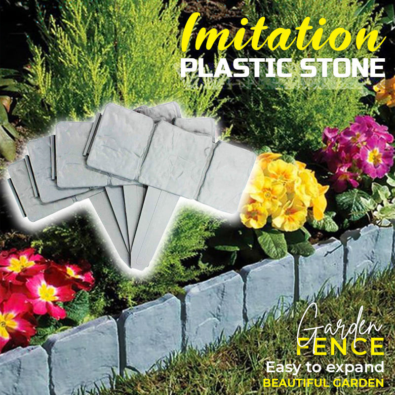 Valla de jardín de piedra de imitación ¨C aspecto realista, fácil instalación y diseño extensible