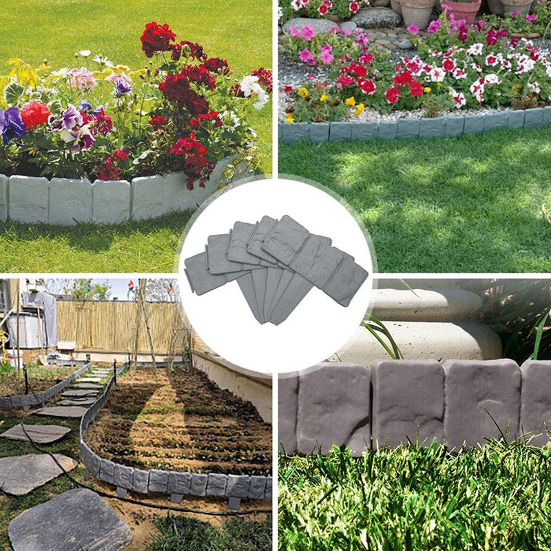 Valla de jardín de piedra de imitación ¨C aspecto realista, fácil instalación y diseño extensible