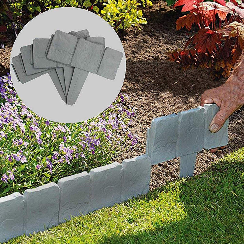 Valla de jardín de piedra de imitación ¨C aspecto realista, fácil instalación y diseño extensible
