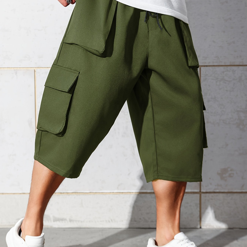Men's Casual Cargo Capri Shorts