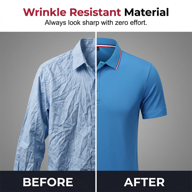 Camisa de manga corta con cuello y corte clásico para hombre