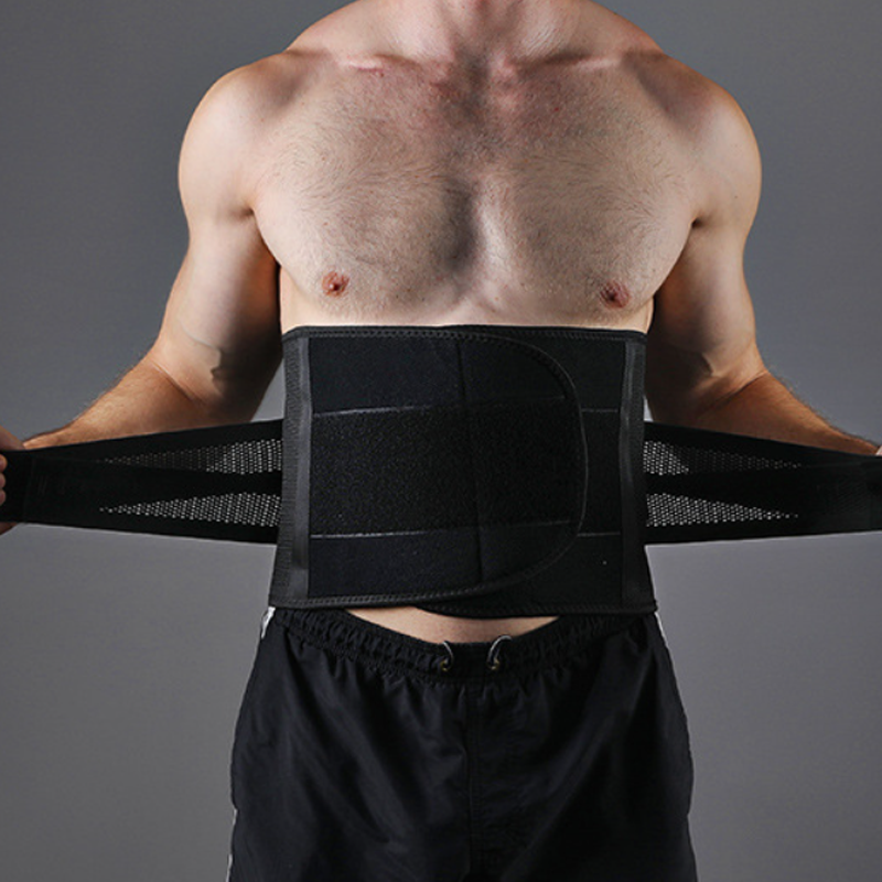 Ceinture dorsale de compression à double sangle avec renforts amovibles