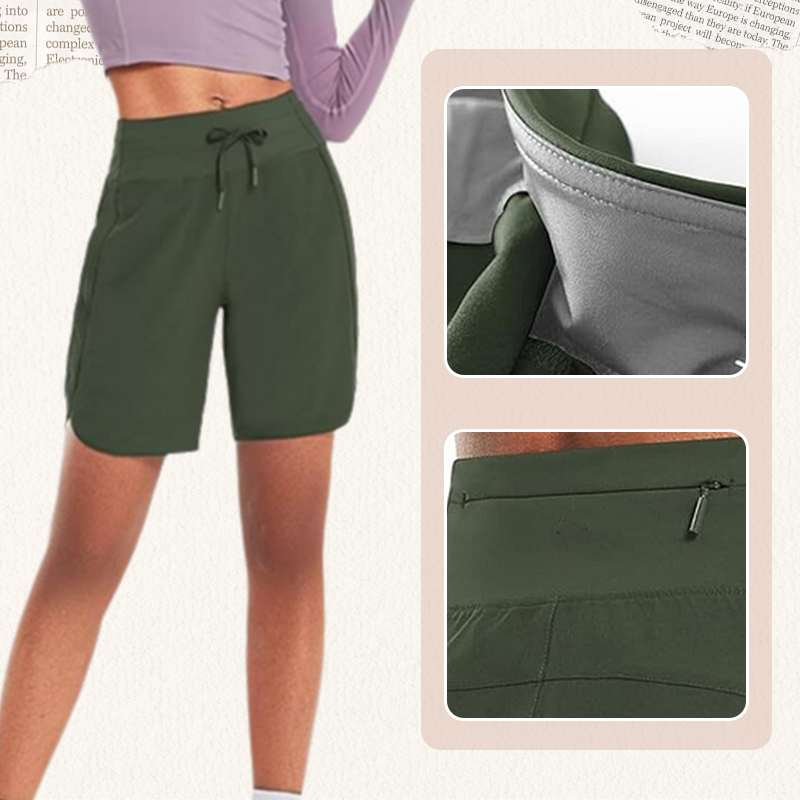 Women's High-Waisted Quick-Dry Athletic Shorts