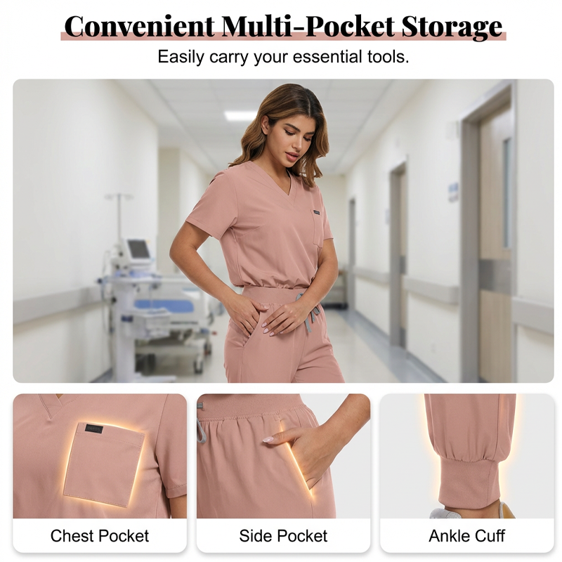 Conjunto de pijamas médicos cómodos y transpirables para mujer
