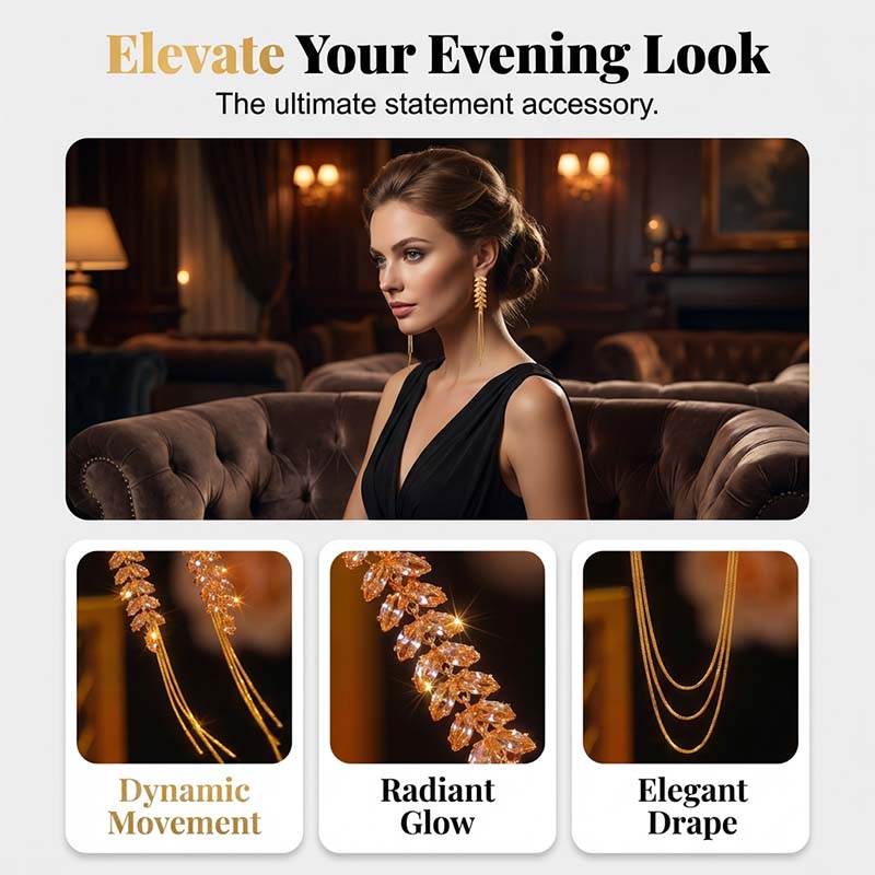 Elegante oorbellen met tarwekwasten