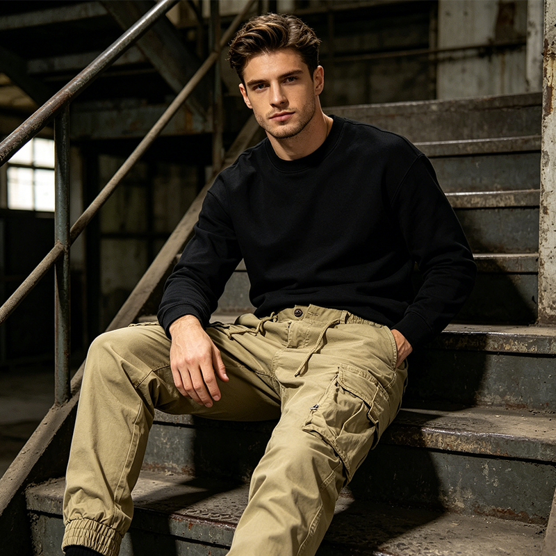 Men's Casual Cargo Jogger Pants