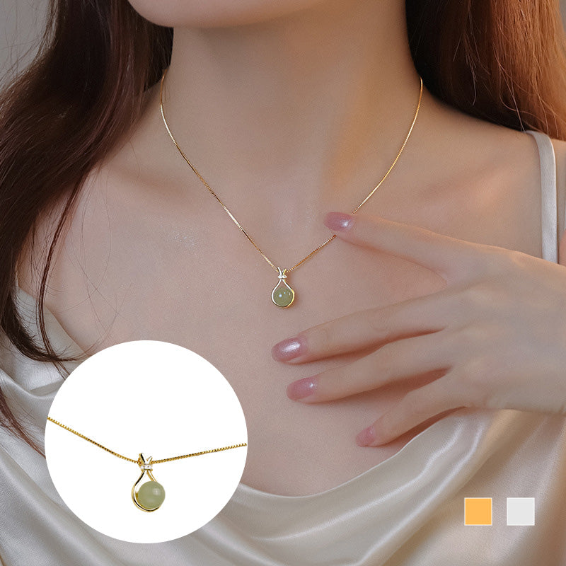 Elegante hangerketting van Hetian-jade
