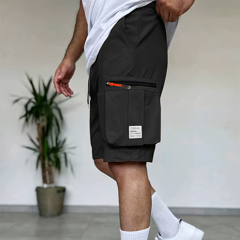 Casual cargoshort voor heren met meerdere zakken
