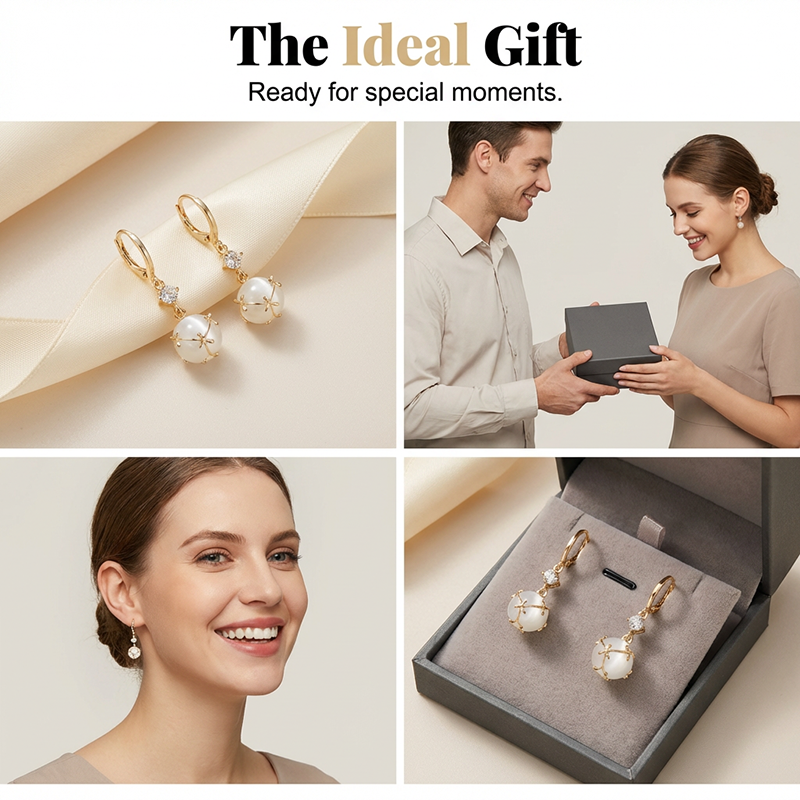 Elegante fonkelende hangoorbellen voor dames