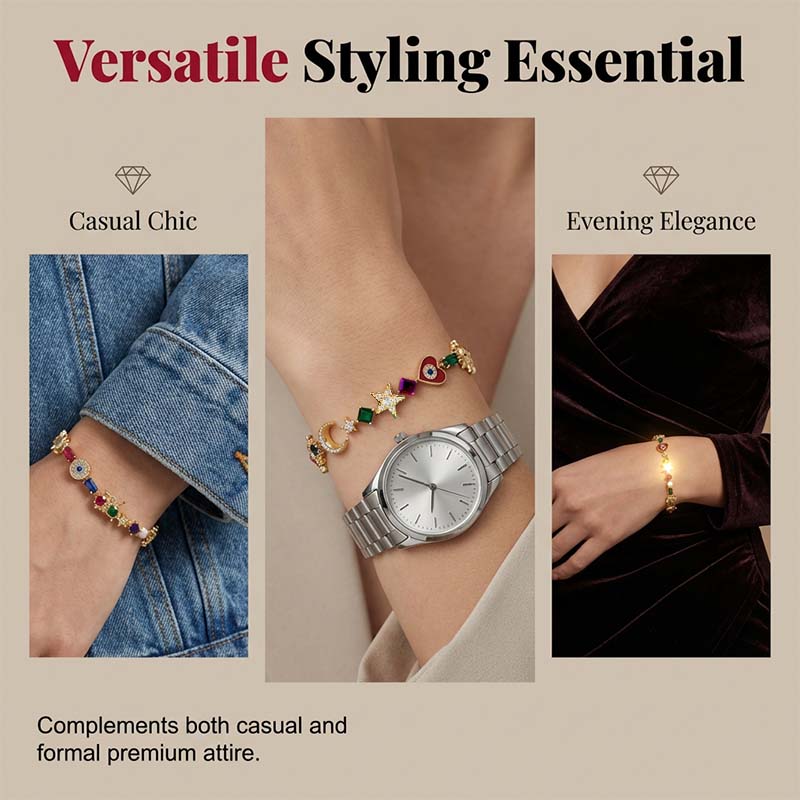 New Arrival Whimsical Celestial Charm Bracelet (Free Storage Box)
