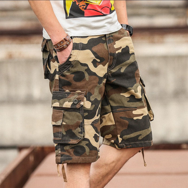 Men's Cotton Blend Camouflage Cargo Shorts