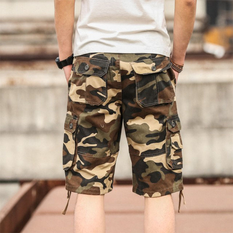 Men's Cotton Blend Camouflage Cargo Shorts