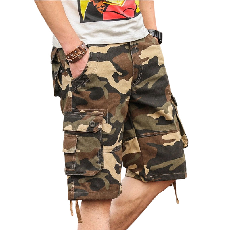 Men's Cotton Blend Camouflage Cargo Shorts