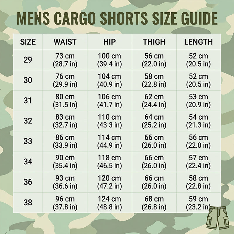 Men's Cotton Blend Camouflage Cargo Shorts