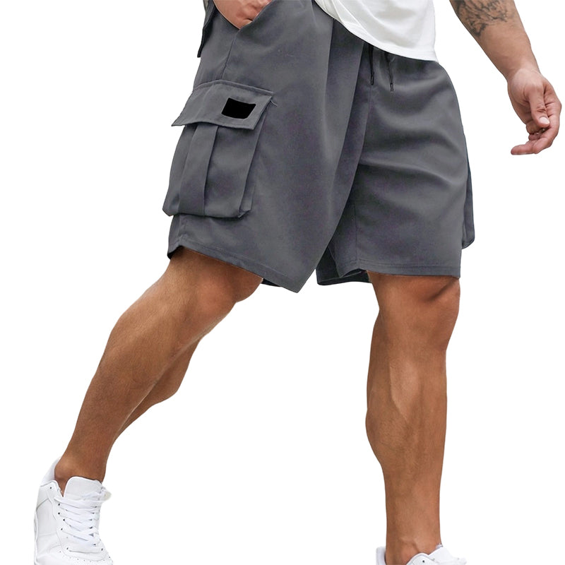 Pantalones cortos cargo de verano de corte holgado para hombre