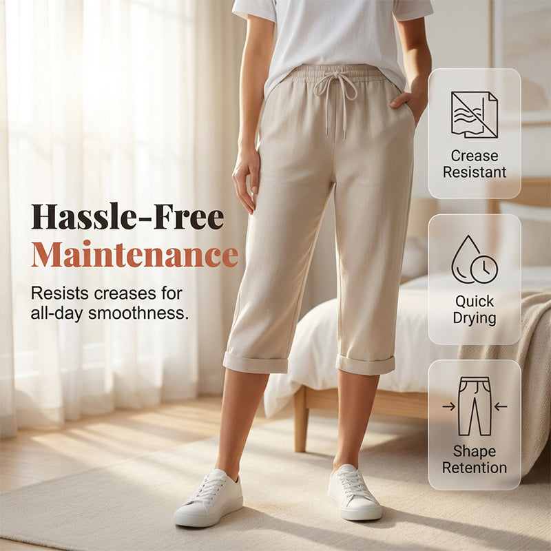 Women's Cotton Linen Capris