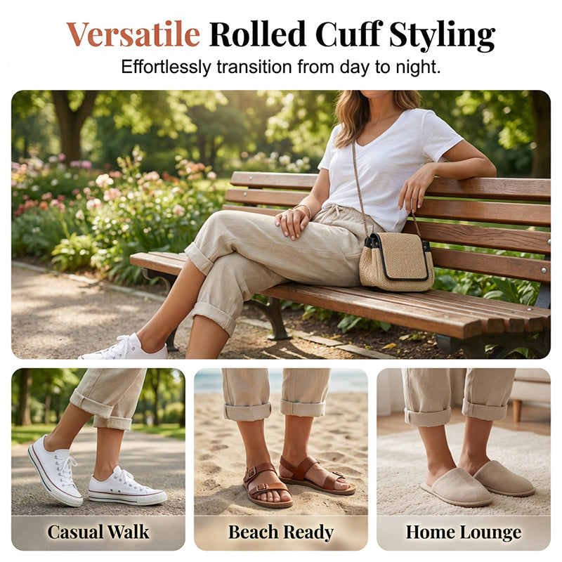 Women's Cotton Linen Capris