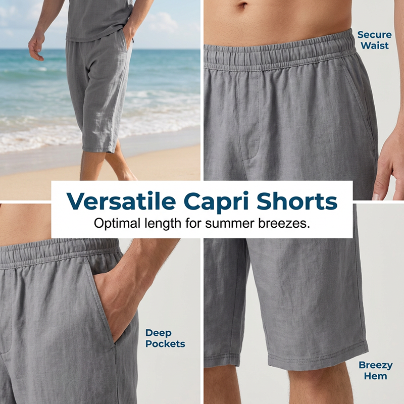 Linnen overhemd en casual broek als set voor heren