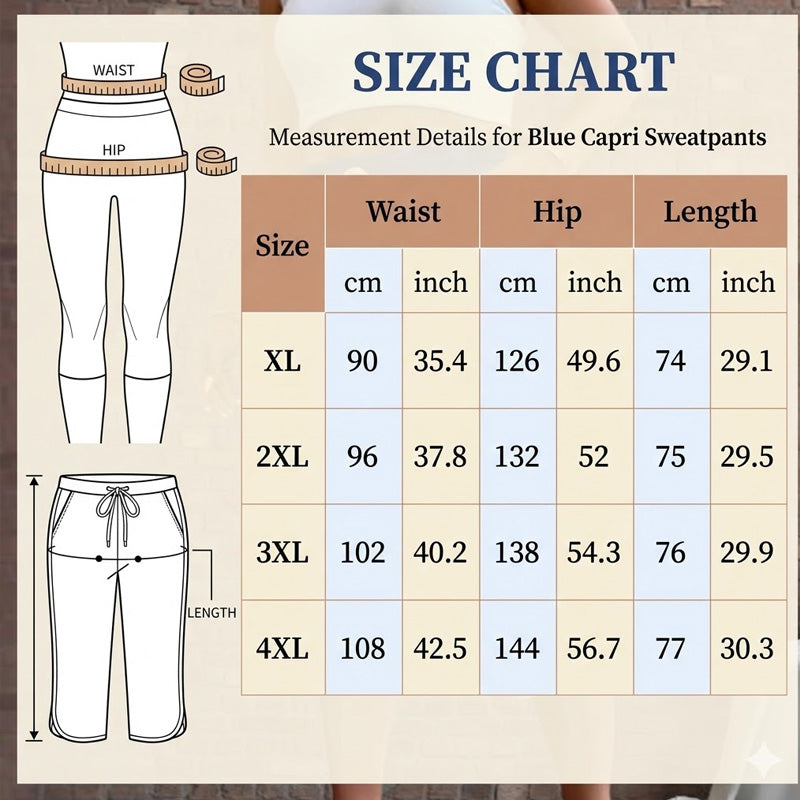 Pantalones capri con cordón y bolsillos para mujer