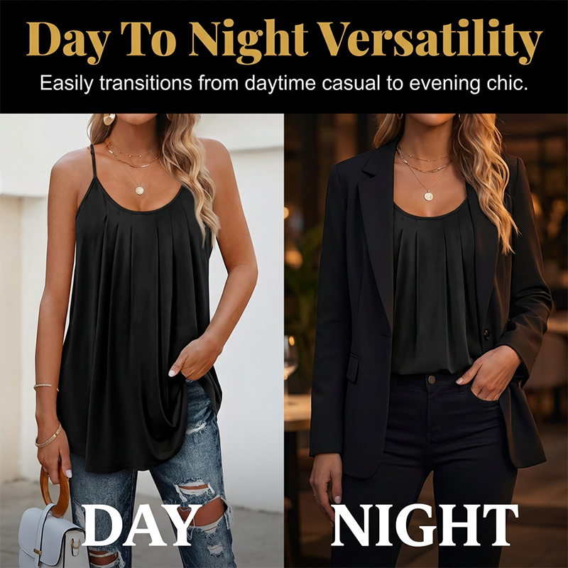 Camisole d'été plissée et légère