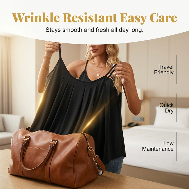 Camisole d'été plissée et légère