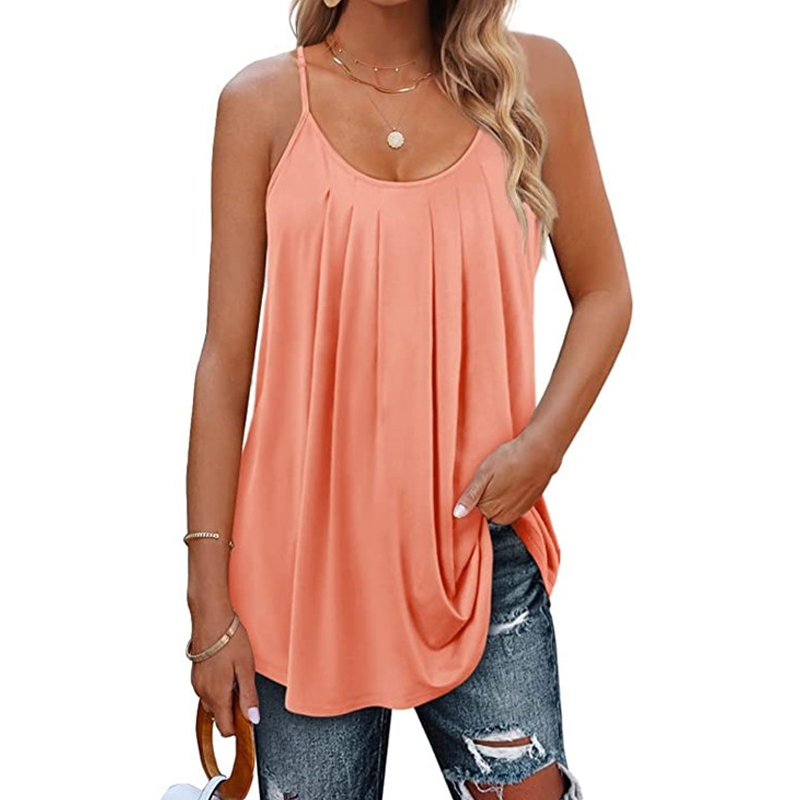 Camisole d'été plissée et légère