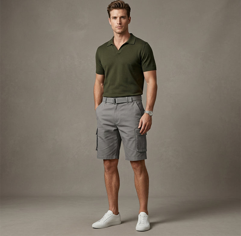 Klassieke cargoshort voor heren met zakken