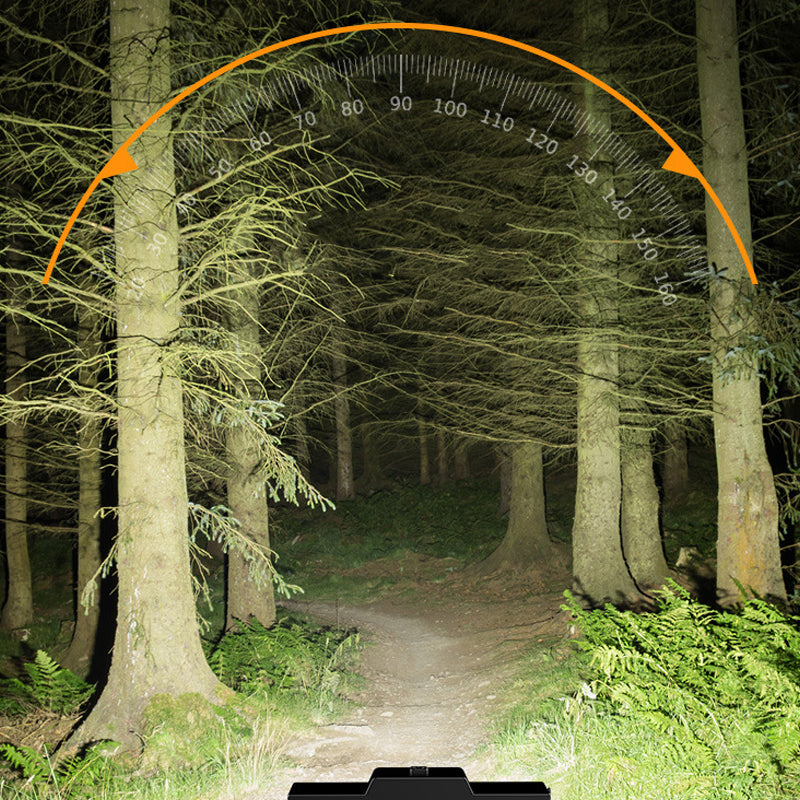Phare de vélo ¨C 8 LED, klaxon intégré©\, rechargeable par USB, télécommande filaire