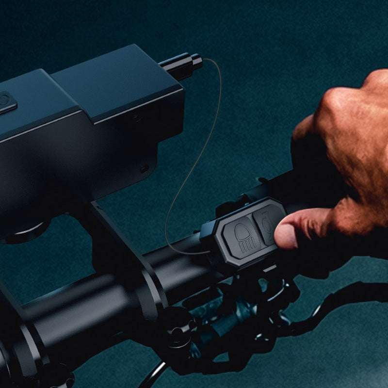 Phare de vélo ¨C 8 LED, klaxon intégré©\, rechargeable par USB, télécommande filaire