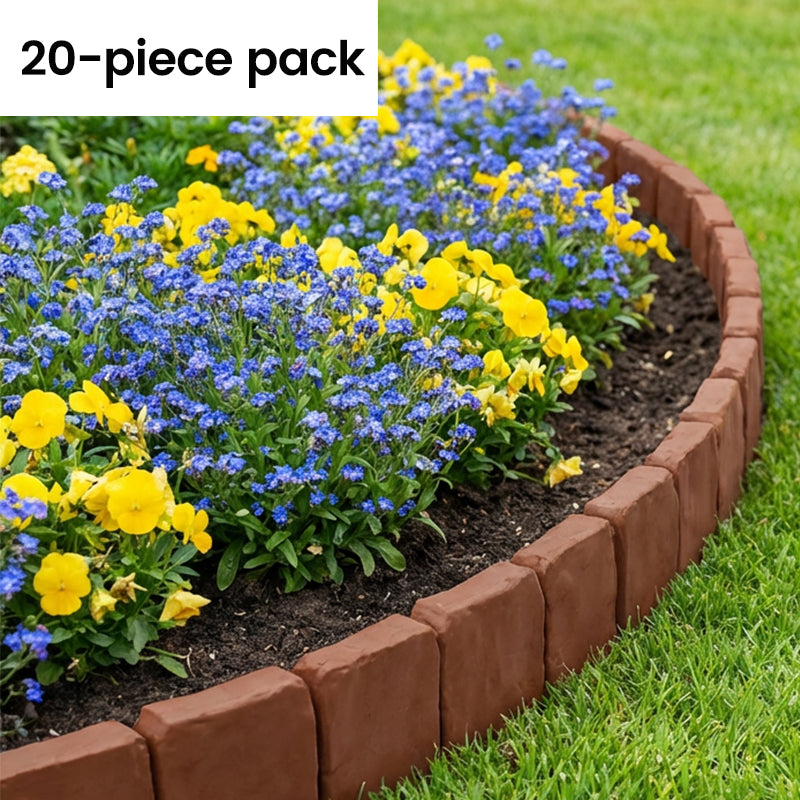 Easy Install Cobblestone Garden Border - 5M Edging Kit