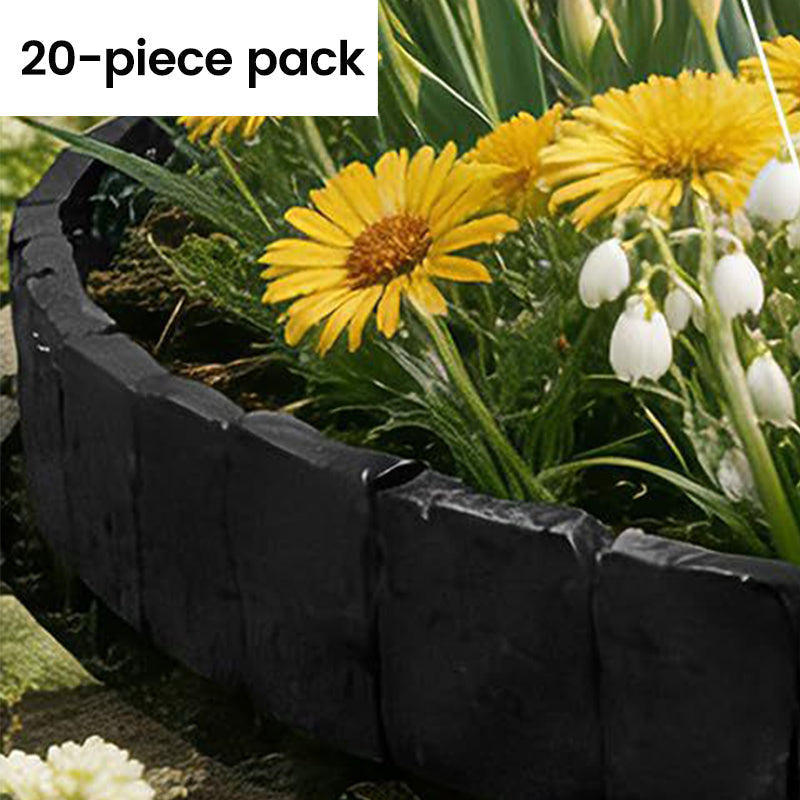 Easy Install Cobblestone Garden Border - 5M Edging Kit