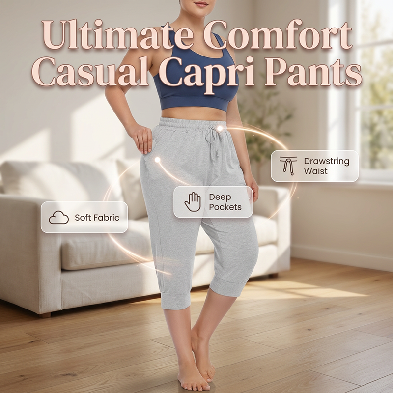 Casual capribroek voor dames met zakken