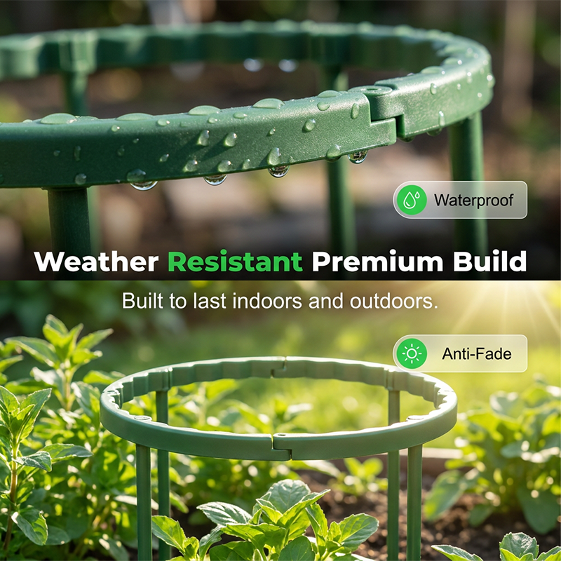 Aros entrelazables de soporte para el crecimiento de plantas y fácil instalación | Mantén las plantas erguidas rápidamente