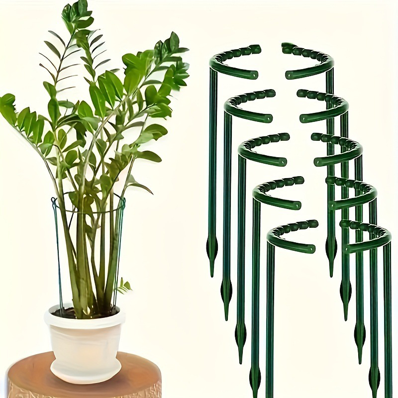 Aros entrelazables de soporte para el crecimiento de plantas y fácil instalación | Mantén las plantas erguidas rápidamente