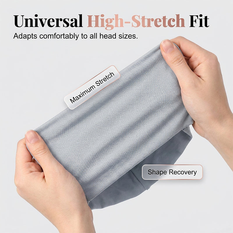 Gorro turbante elástico y suave gratis ¨C tejido de seda de leche y ajuste antideslizante ¨C disimulador del volumen del cabello ¨C multiuso para llevar bajo el pañuelo